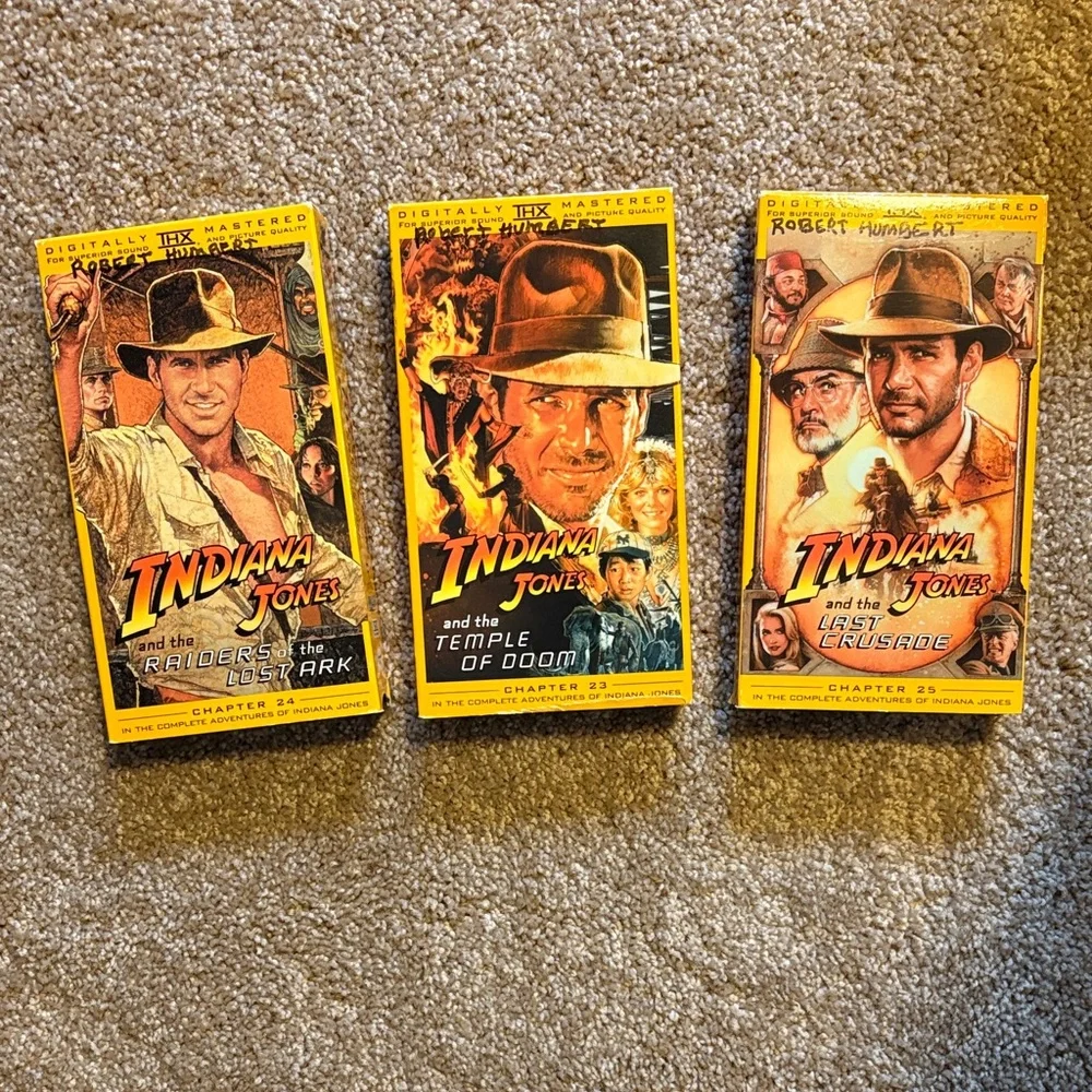 Indiana Jones VHS Trilogy Box Set - Yellow